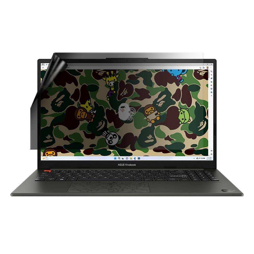celicious Privacy Lite 2-Way Anti-Glare Anti-Spy Filter Screen Protector Film Compatible with Asus Vivobook S 15 OLED BAPE Edition (K5504)