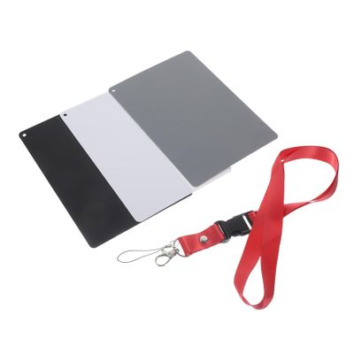 FELTECHELECTR Balance Card Grey Black White Photography Card for Accurate Color Calibration Portable Design Neck Strap Essential Tool for