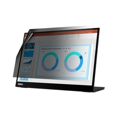 celicious Privacy Lite 2-Way Anti-Glare Anti-Spy Filter Screen Protector Film Compatible with Lenovo ThinkVision M14d (14)