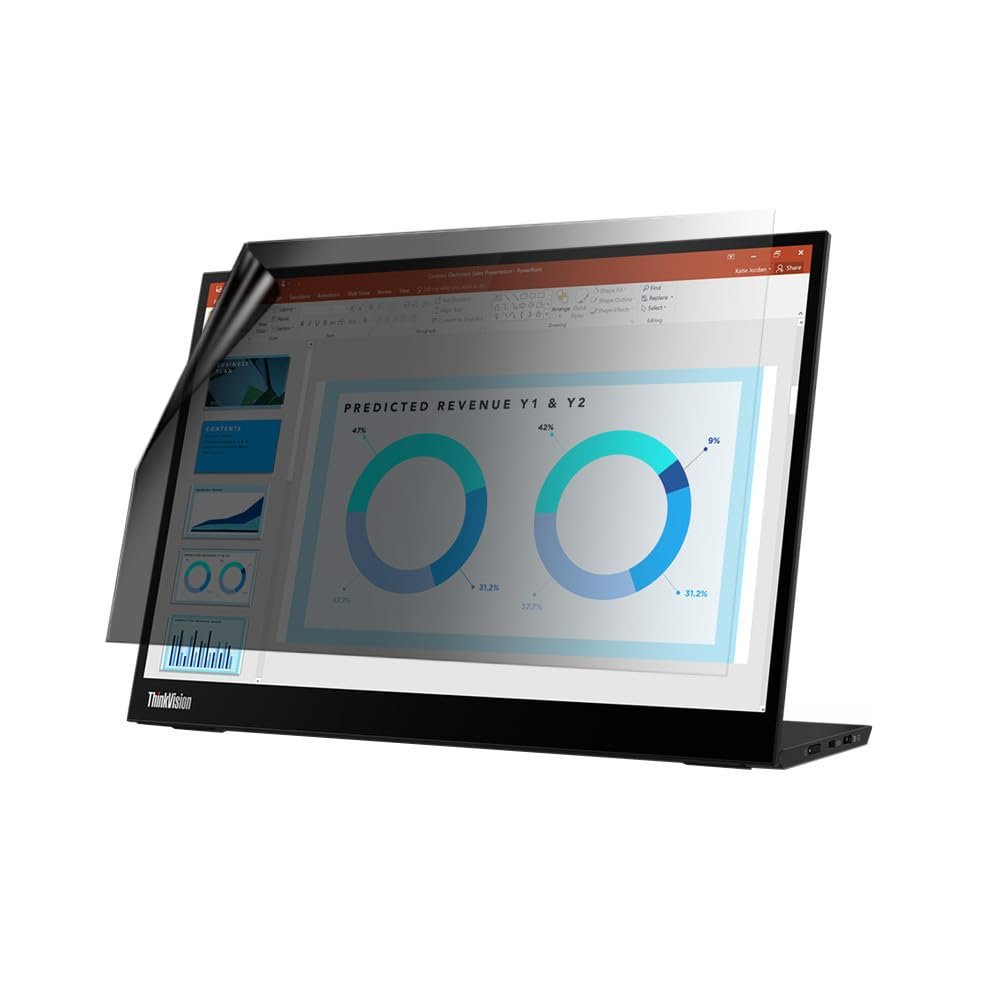 celicious Privacy Lite 2-Way Anti-Glare Anti-Spy Filter Screen Protector Film Compatible with Lenovo ThinkVision M14d (14)