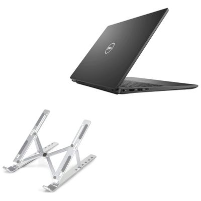 BoxWave Stand and Mount Compatible with Dell Precision 3581 (15.6 in) - Compact QuickSwitch Stand, Portable Multi Angle Viewing Foldable Riser - Metallic Silver