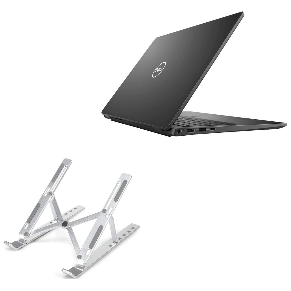 BoxWave Stand and Mount Compatible with Dell Precision 3581 (15.6 in) - Compact QuickSwitch Stand, Portable Multi Angle Viewing Foldable Riser - Metallic Silver