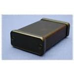 1455N1201BK, Extruded Aluminum Enclosure, Metal End Panel, Black, 4.72 x 2.09 x 4.06
