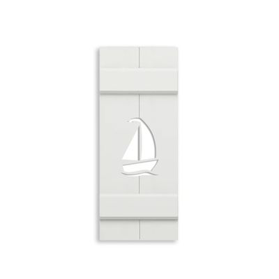 Seven Grays Designs Sailboat PVC Shutter, Decorative Single Panel, Sold Individually, (Width: 11.5, Height: 46)