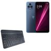 BoxWave Keyboard Compatible with T-Mobile 6X 5G - SlimKeys Bluetooth Keyboard, Portable Thin with Chiclet-Style Keys - Jet Black view 1