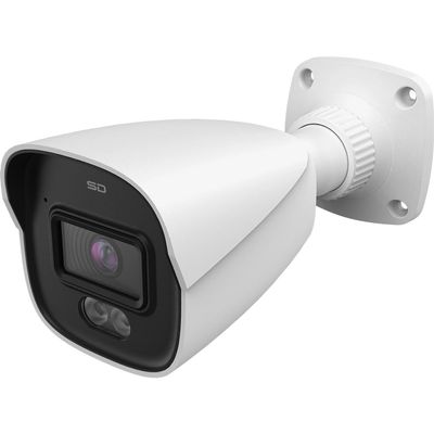 Titanium IP-5IR6S4C1-28 6MP Intelligent Analytics IP Bullet Camera Fixed Bullet 2.8mm White LED Night Vision 98ft True WDR Built-in Microphone PoE Network Security Camera NDAA