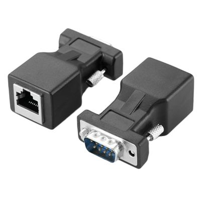OSALADI 2pcs Vga Extender Converter Adapter Cable for Dual Monitors Vga to Network Extension Amplifier Durable Signal Transmission Compatible with Laptop Projector and More