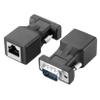OSALADI 2pcs Vga Extender Converter Adapter Cable for Dual Monitors Vga to Network Extension Amplifier Durable Signal Transmission Compatible with Laptop Projector and More view 1