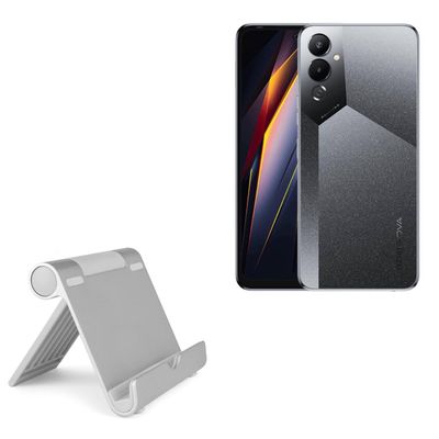 BoxWave Stand and Mount Compatible with Tecno Pova 4 - VersaView Aluminum Stand, Portable, Multi Angle Viewing Sturdy