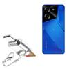 BoxWave Adapter Compatible with Tecno Pova 5 - Micro SD Card miniReader, USB Type-C OTG Reader USB3.0 Adapter Keychain - Metallic Silver view 1