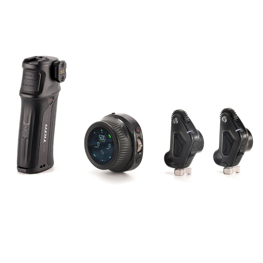 Tilta Nucleus Nano II Power Handle Kit - Wireless Lens Control System | Includes Hand Wheel, 2 Motors, Power Handle + More | Wireless Zoom, Focus, Aperture Control | Follow Focus | Touch Screen