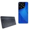 BoxWave Keyboard Compatible with Tecno Pova 5 - SlimKeys Bluetooth Keyboard, Portable Thin with Chiclet-Style Keys - Jet Black view 1