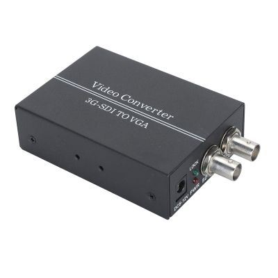 GOWENIC SDI to VGA Sound Converter Support 1080P for VGA SDI Display, SD HD 3G SDI to VGA Adapter with 3.5mm Output, with SDI Loop Out (US)