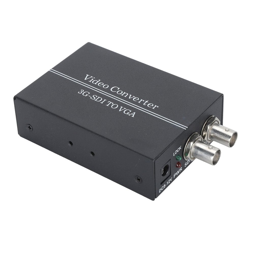 GOWENIC SDI to VGA Sound Converter Support 1080P for VGA SDI Display, SD HD 3G SDI to VGA Adapter with 3.5mm Output, with SDI Loop Out (US)