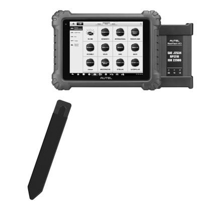 BoxWave Stylus Pouch Compatible with Autel MAXISYS MS909CV (9.7 in) - Stylus PortaPouch, Pen Stylii Holder Carrier Portable Self-Adhesive - Jet Black