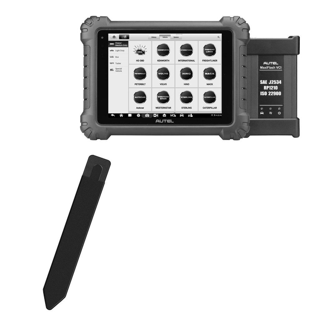 BoxWave Stylus Pouch Compatible with Autel MAXISYS MS909CV (9.7 in) - Stylus PortaPouch, Pen Stylii Holder Carrier Portable Self-Adhesive - Jet Black