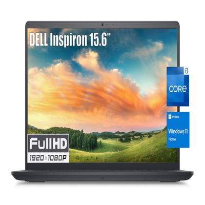 Dell Inspiron 15 3520 Business Laptop, 15.6" FHD Anti-Glare Display, 12th Gen Intel Core i3-1215U (6-Core, up to 4.40 GHz), Windows 11 Home, 8GB DDR4 RAM, 256GB PCIe SSD, WiFi 6, Black