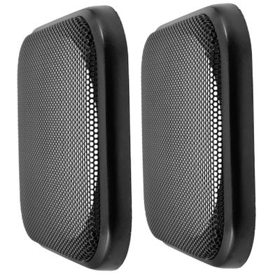 Anneome 2pcs Speaker Grille Car Accessories Speakers Metal Subwoofer Speaker Grills Subwoofer Mesh Speaker Waffle Protector Guards Subwoofer Grill Plastic Cap Square