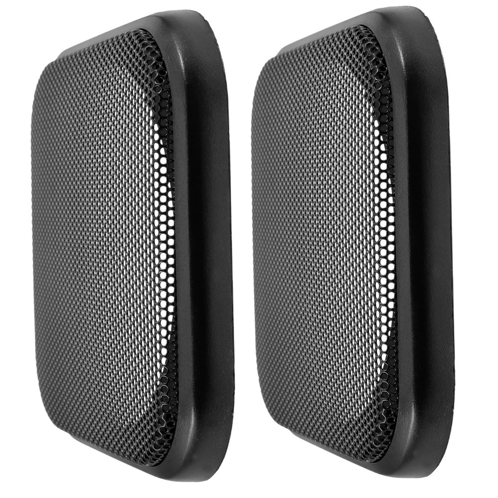 Anneome 2pcs Speaker Grille Car Accessories Speakers Metal Subwoofer Speaker Grills Subwoofer Mesh Speaker Waffle Protector Guards Subwoofer Grill Plastic Cap Square