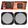 Anneome 2pcs Speaker Grille Car Accessories Speakers Metal Subwoofer Speaker Grills Subwoofer Mesh Speaker Waffle Protector Guards Subwoofer Grill Plastic Cap Square view 3