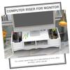 Hemoton Monitor Stand Riser Ergonomic Height Desk Organizer for Computer and Laptop Compact Design to Workspace and Reduce Neck Strain view 4