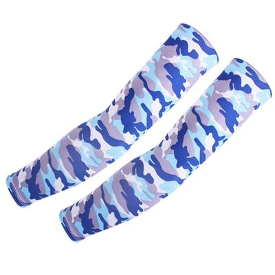 BESPORTBLE 2pairs Breathable Camouflage Arm Sleeves for Sun Lightweight Polyester Elbow Guards for Outdoor Activities Like Cycling and Fishing