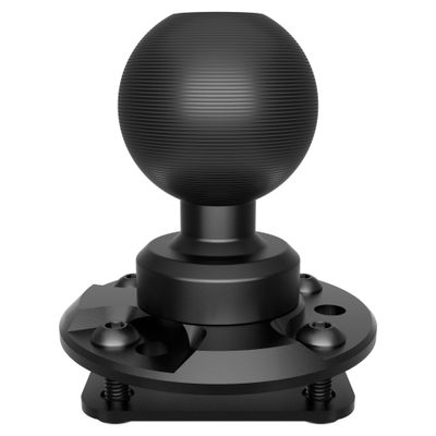 Tackform All Metal Round AMPS Mount - Compatible with RAM 1.5 / C-Size Systems 38mm Ball | Aluminum | 7-Hole Drill Base | Mount Direct to Dash, AMPS, or Grid Style Brackets | Includes Hardware Kit