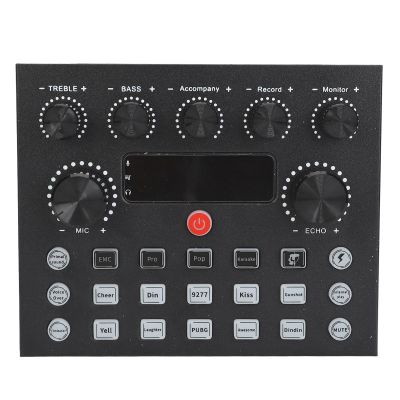 Live Sound Card, Audio Mixer USB External Sound Card with Dual Microphone Ports, Sound Card Live Broadcast KTV Sound Card for Live KTV Voice Chat
