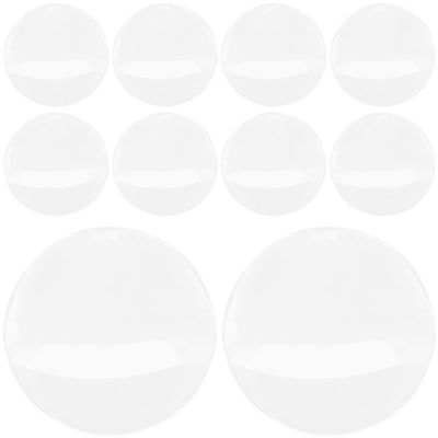 Hemoton Acrylic Magnifier Lenses, 10pcs Planoconvex Loupe Lenses for Hobby, Jewelry Inspection, Science Projects and Replacement Use