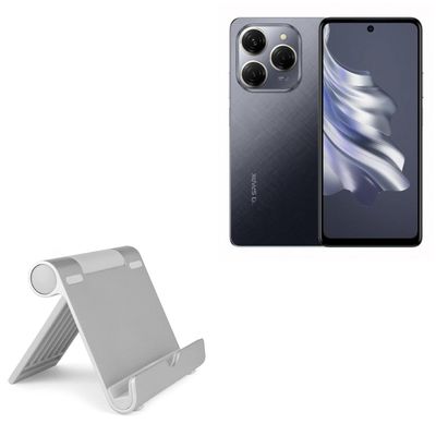 BoxWave Stand and Mount Compatible with Tecno Spark 20 Pro - VersaView Aluminum Stand, Portable, Multi Angle Viewing Sturdy