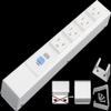 12" Hardwired Power Strip (NO Power Cord), 4 Tamper Resistant Outlets (NEMA 5-15R - NOT 20Amp), ALCI - Electric Leak Protection Enabled, NO Ears (Without mounting tabs on Both Ends), White view 1