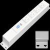 12" Hardwired Power Strip (NO Power Cord), 4 Tamper Resistant Outlets (NEMA 5-15R - NOT 20Amp), ALCI - Electric Leak Protection Enabled, with Ears (with mounting tabs on Both Ends), White view 1