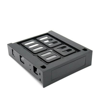Uonlytech HDD Bracket 3.5 Drive Cage 3.5 Drive Bay Internal HDD Bay Laptop Stand Mounting Bracket 5.25 Inch Hard Disk Front Bay Hard Drive Internal Hard Disk Mounting Kit Driver Built-in, Black