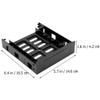 Uonlytech HDD Bracket 3.5 Drive Cage 3.5 Drive Bay Internal HDD Bay Laptop Stand Mounting Bracket 5.25 Inch Hard Disk Front Bay Hard Drive Internal Hard Disk Mounting Kit Driver Built-in, Black view 2