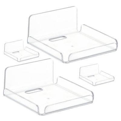 Amosfun Ip Camera Mount Wall Mount Monitor Bracket Small Wall Shelf Acrylic Router Rack Floating Webcam Holder