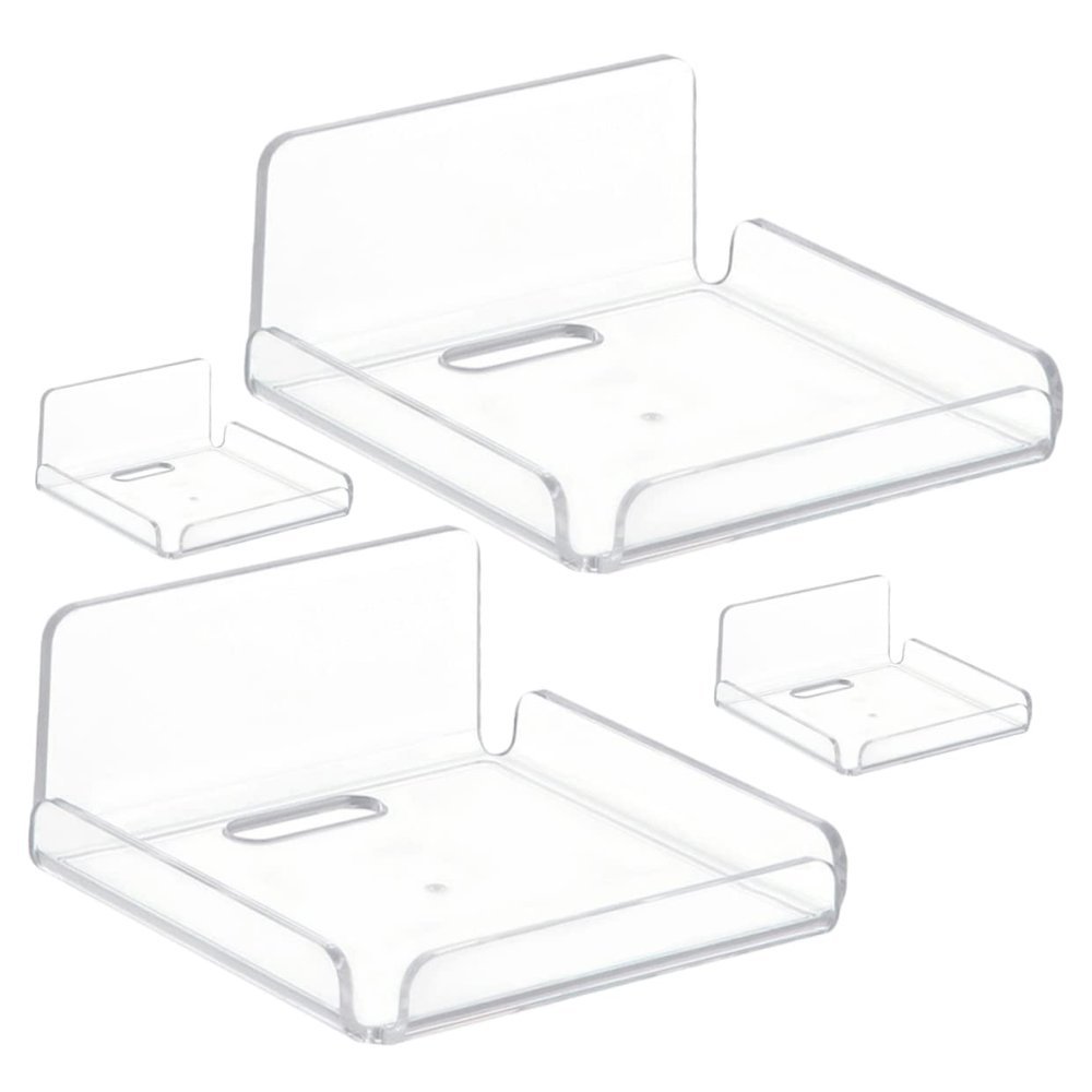 Amosfun Ip Camera Mount Wall Mount Monitor Bracket Small Wall Shelf Acrylic Router Rack Floating Webcam Holder