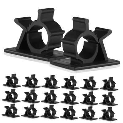 Hemoton 50pcs Cable Clips Compact Cord Organizers for Home Office Car Self-Adhesive Wire Holders to Keep Cables Easily Accessible