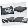 Gadpiparty USB Optical Drive Recorder Cd Burner External DVD Drive Rw Optical Drive Cd Writer External Cd Drive Black view 3