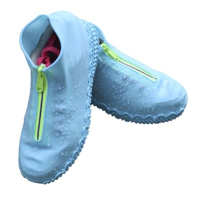 SUPVOX 1pair Silicone Shoes Cover Skid Rain Boots Protector for Outdoor Use s Blue Easy to Clean Reusable Footwear Shield Against Mud and Rain