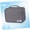 Gadpiparty Portable Charger Case Electronics Accessories Organizer Small Electronics Bag for Cable Power Bank Travel Pouch (grey) view 2