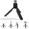 Compact Mini Retractable Tripod with Adjustable Ball Head for Mobile Phone Holder (Black) view 2