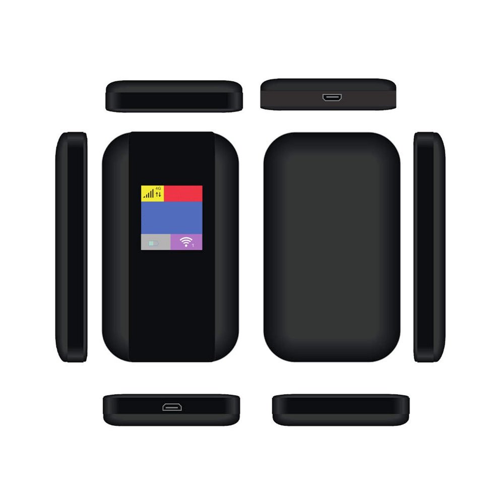 4G LTE Mobile Hotspot, Up to 500Mbps, Support 10 Users, High Speed Color Screen Network Router with SIM Card Slot, for Home Travel Business