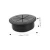 Cord Hole Plugs for Office Desks, Plastic 3 Pack Black view 4