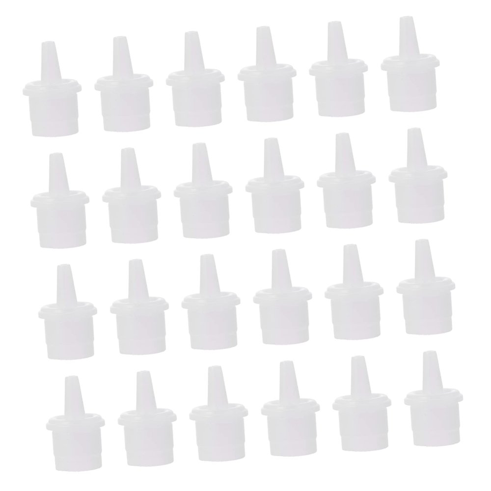 Eyelash Glue Bottle Replacement Tips Plastic 100Pcs Nozzle Caps, White