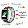 Stress and Balance Support Watch Band  Black Rainbow Acupressure Strap for Nausea, Focus, and Mood  Silicone Solo Loop Compatible with Apple Watch (Small 42/49) view 3
