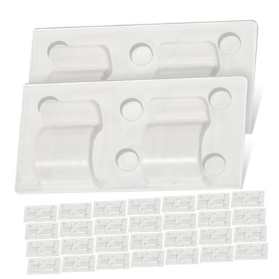 OFFSCH 50pcs Cable Clips Wire Organizers Wall Mounting Kit Wire Fixer Clips for Office Car Use