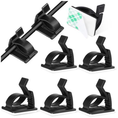 UPKOCH 10pcs Self-Adhesive Cord Keeper Clips Cable Management Organizer Sturdy Cable Holder for Wires and Headphones for Desk and Kitchen Use