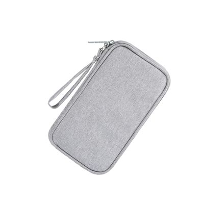 jojofuny Headset Data Cable Storage Bag Shockproof Compression Organizer for Chargers and Accessories Water Resistant Single Layer Design Gray