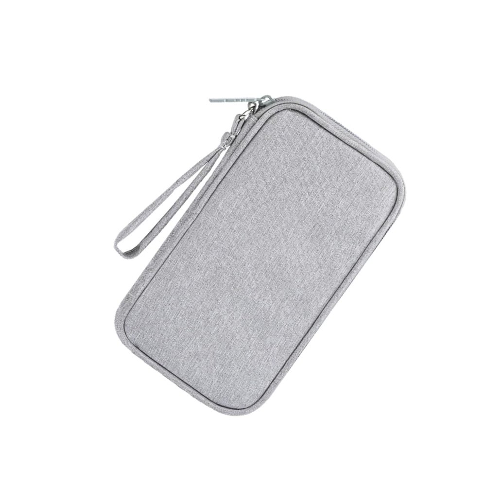 jojofuny Headset Data Cable Storage Bag Shockproof Compression Organizer for Chargers and Accessories Water Resistant Single Layer Design Gray