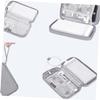 jojofuny Headset Data Cable Storage Bag Shockproof Compression Organizer for Chargers and Accessories Water Resistant Single Layer Design Gray view 3